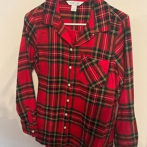 Old Navy Red Plaid Button Down